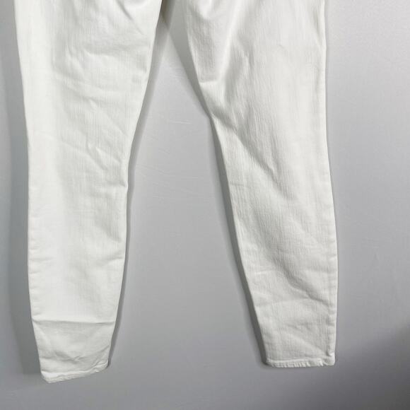 J Crew Womens Size 25 White 9" Mid Rise Toothpick Skinny Jeans Cotton Stretch - Picture 6 of 11